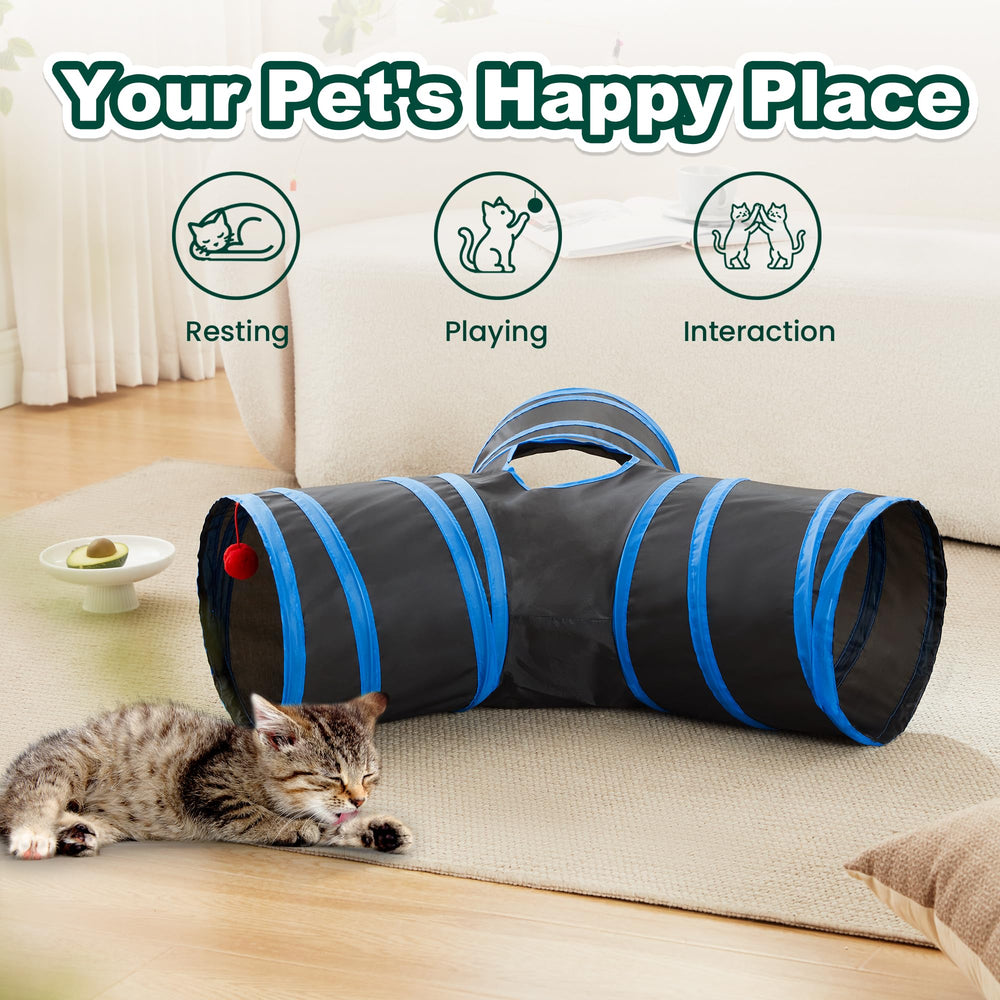 Love's cabin tunel gatos plegable y portátil para viajar y guardar.