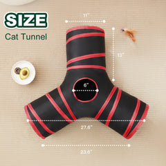 Love's cabin tunel gatos diseno en Y, tres entradas para estimulación mental.