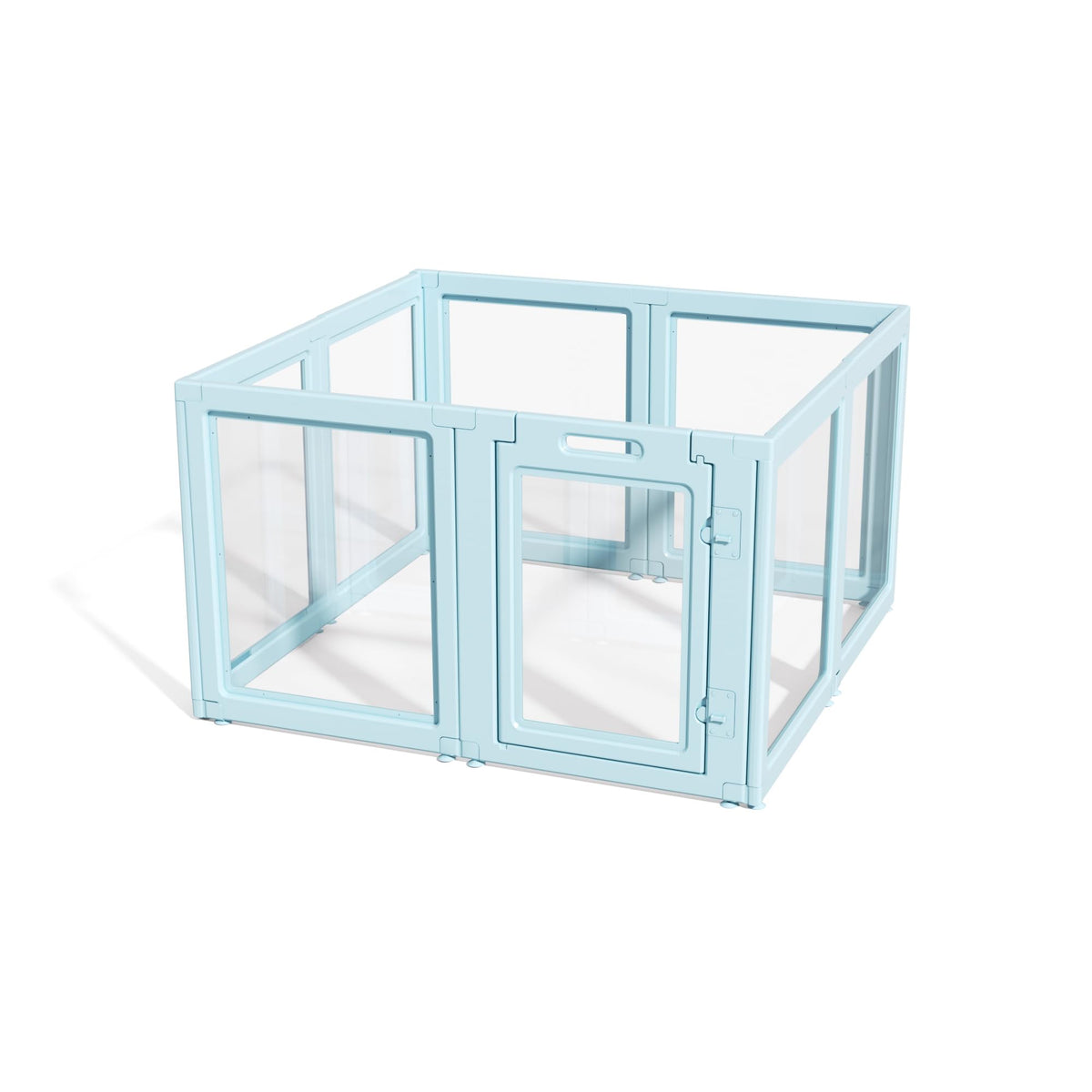 LoveTail jaula-perro acrilico claro con paneles transparentes facilita observación y seguridad.