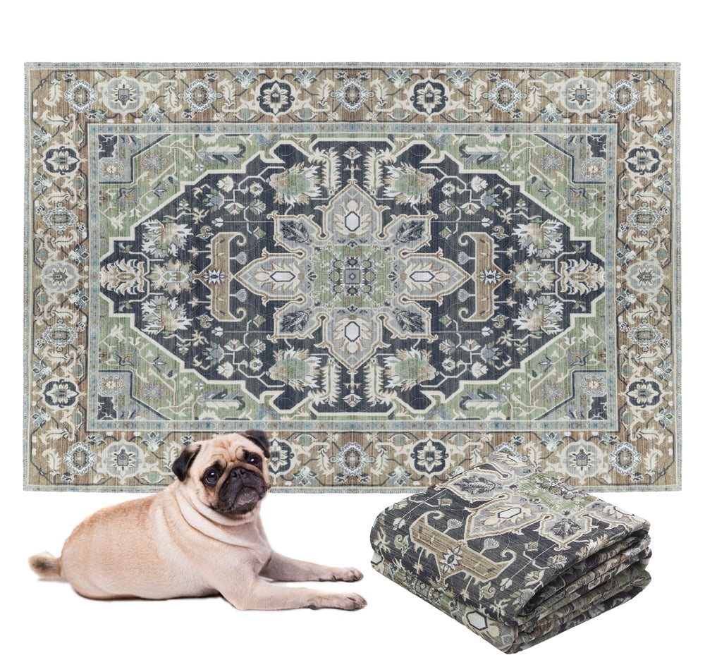 Lovewag Pets almohadilla impermeable con diseño decorativo para proteger suelos.