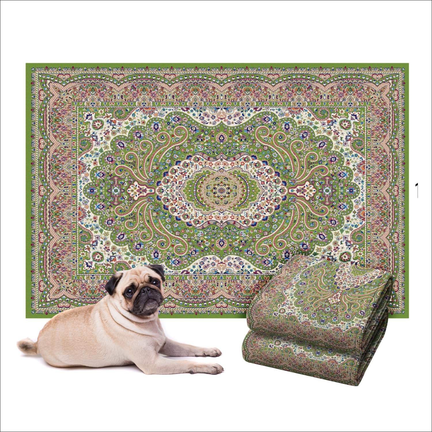 LOVEWAG almohadilla lavable para perros con diseño Peacock Garden protege suelos y decora el hogar