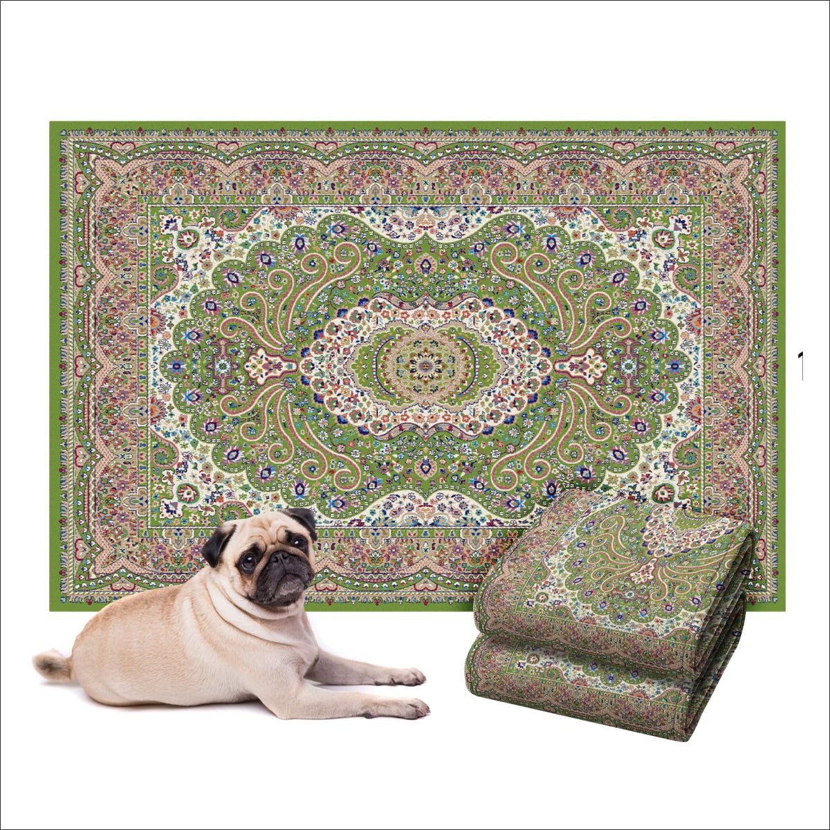 LOVEWAG almohadilla lavable para perros con diseño Peacock Garden protege suelos y decora el hogar