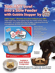 Gobble Stopper de Loving Pets facilita limpieza con pestaña de levantamiento.