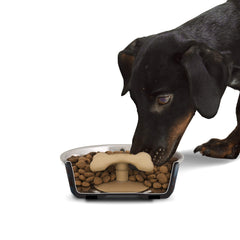 Gobble Stopper de Loving Pets con ventosa fuerte evita despegue durante la comida.