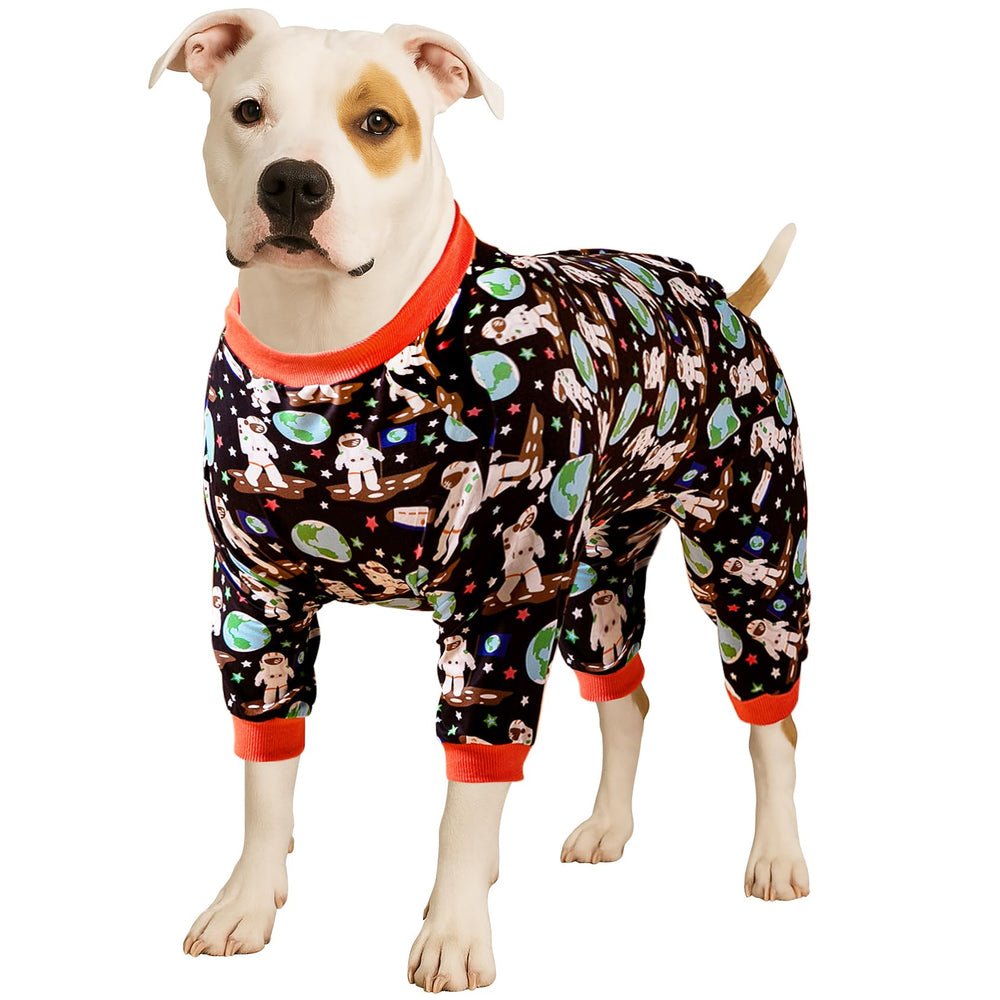 LovinPet camiseta para perro grande con astronauta negro, uso diario cómodo.