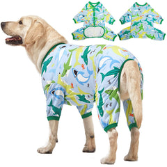 LovinPet camisetas de recuperación para perro grande en turquesa, cómodo.