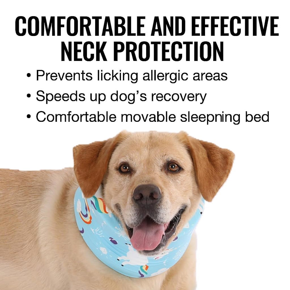 LovinPet collar de espuma de memoria azul, soporte suave para cuello