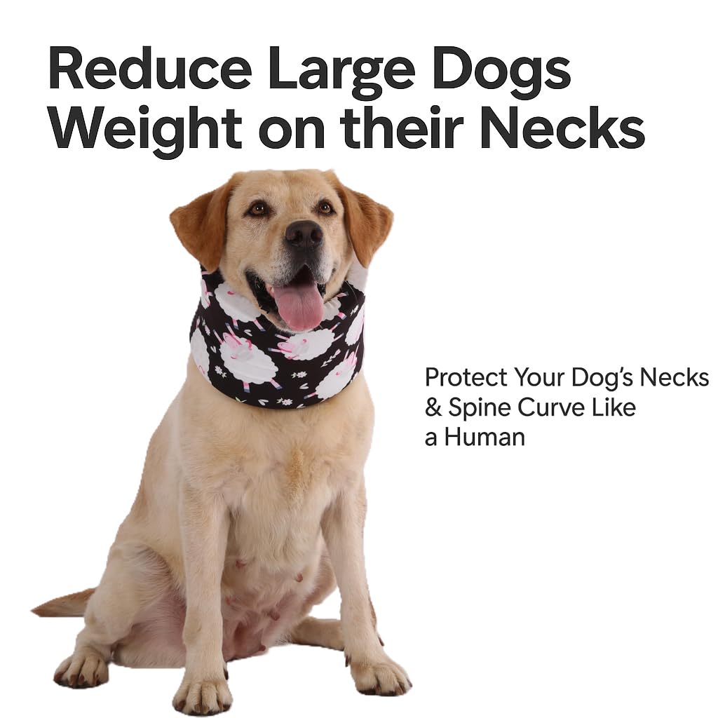 LovinPet collar con estampado de ovejas, diseño único para perros.