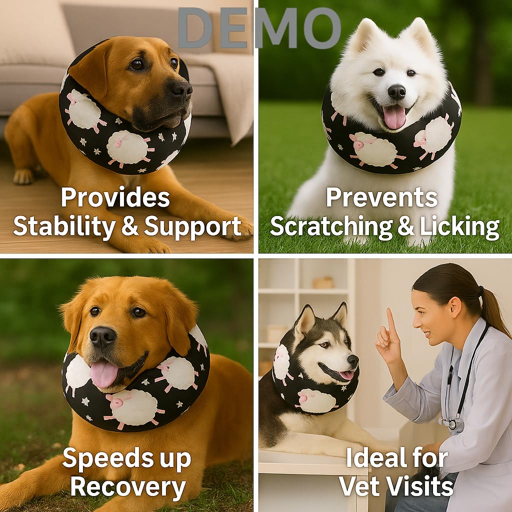 LovinPet collar, lavado y secado sencillos para uso diario.