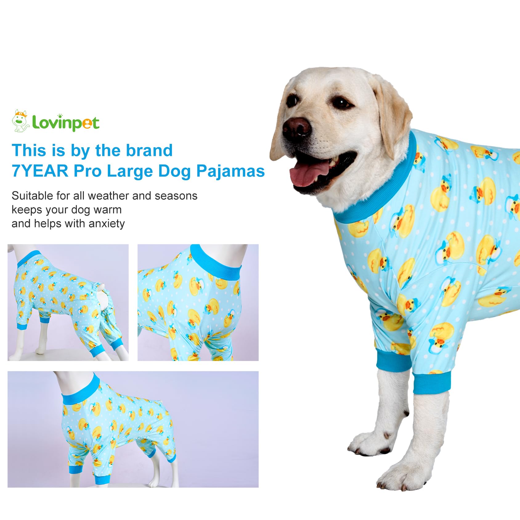 LovinPet ajuste cómodo para perros grandes, evita que la prenda se suba