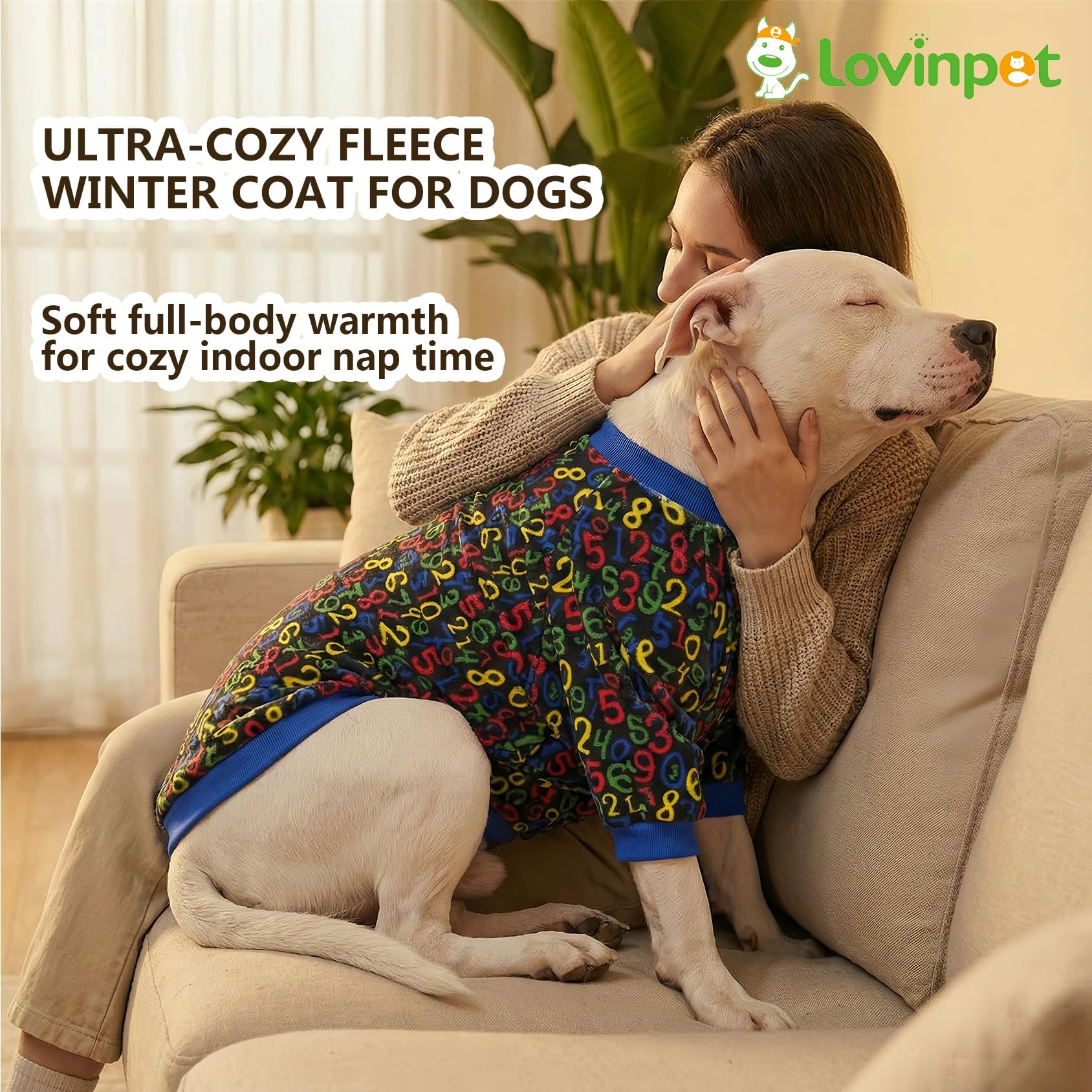 LovinPet imprime números negro con estilo festivo