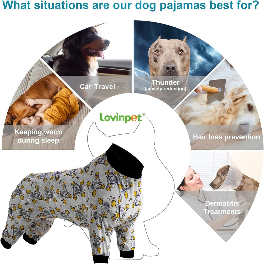 LovinPet pijama de tela suave para perros grandes, piel sensible y suave comodidad.