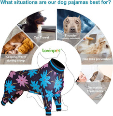 LovinPet pijama para perro doble capas: tela suave y fácil de colocar.
