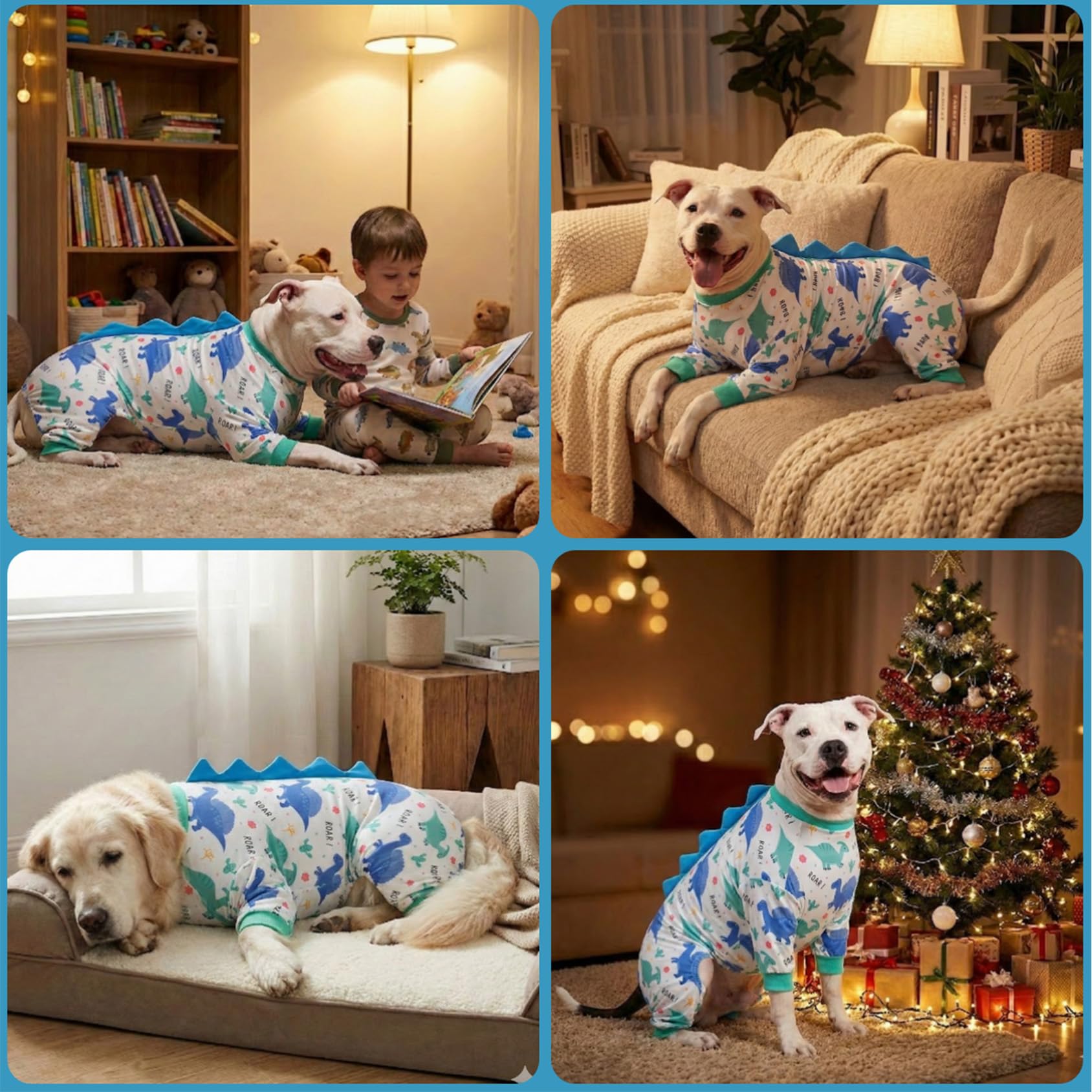 LovinPet Pijama para perro grande, ajuste elástico, ponido y quitado con facilidad.