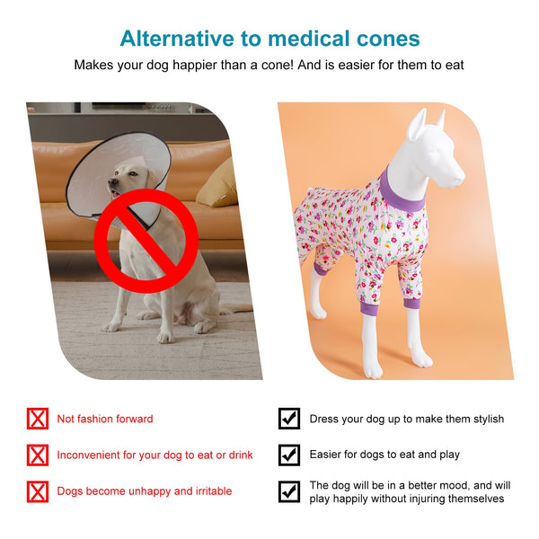 Pijama LovinPet rosa para perros grandes, ideal para fiestas y fotos divertidas.