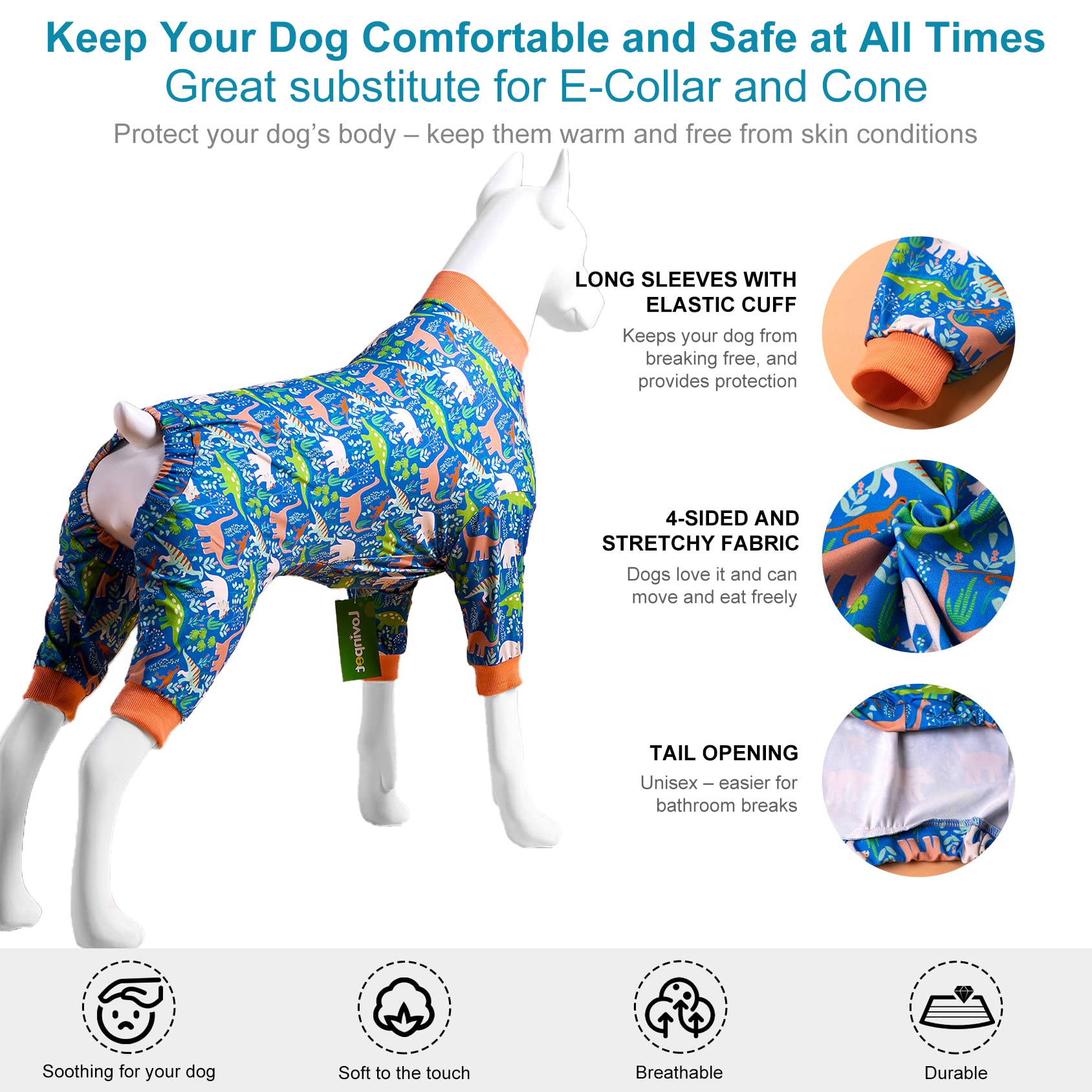 LovinPet pijama para perro grande, brinda calidez y sensación de seguridad en casa.