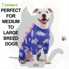 LovinPet Pijama para perro grande: cobertura amplia de pecho y abdomen para mayor cobertura
