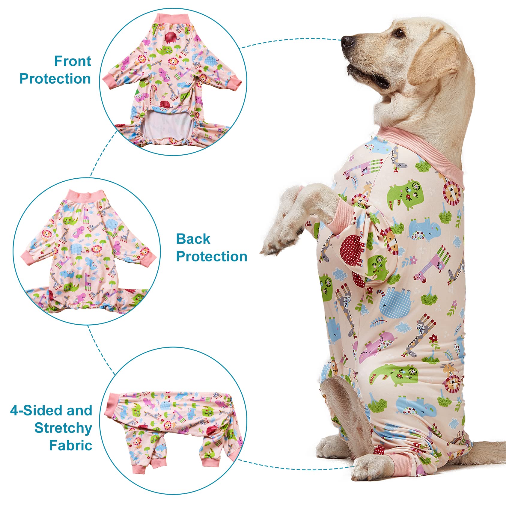 LovinPet pijama para perro grande con cobertura total y suave al tacto.