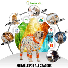 LovinPet pijama para perro grande, cobertura total para mayor protección