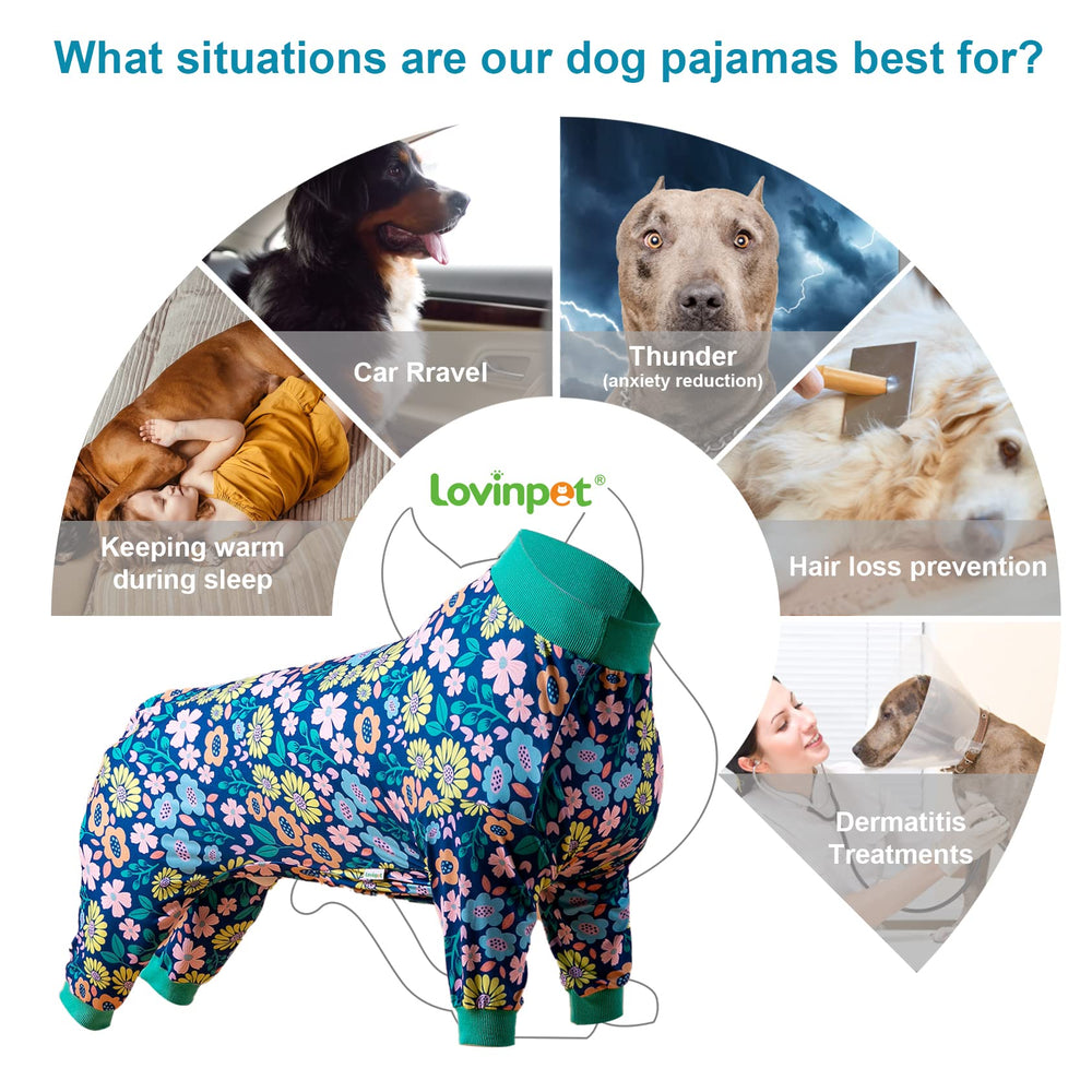 LovinPet Pijama para perro grande, confort en casa para el descanso.