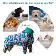 LovinPet Pijama para perro grande, confort en casa para el descanso.