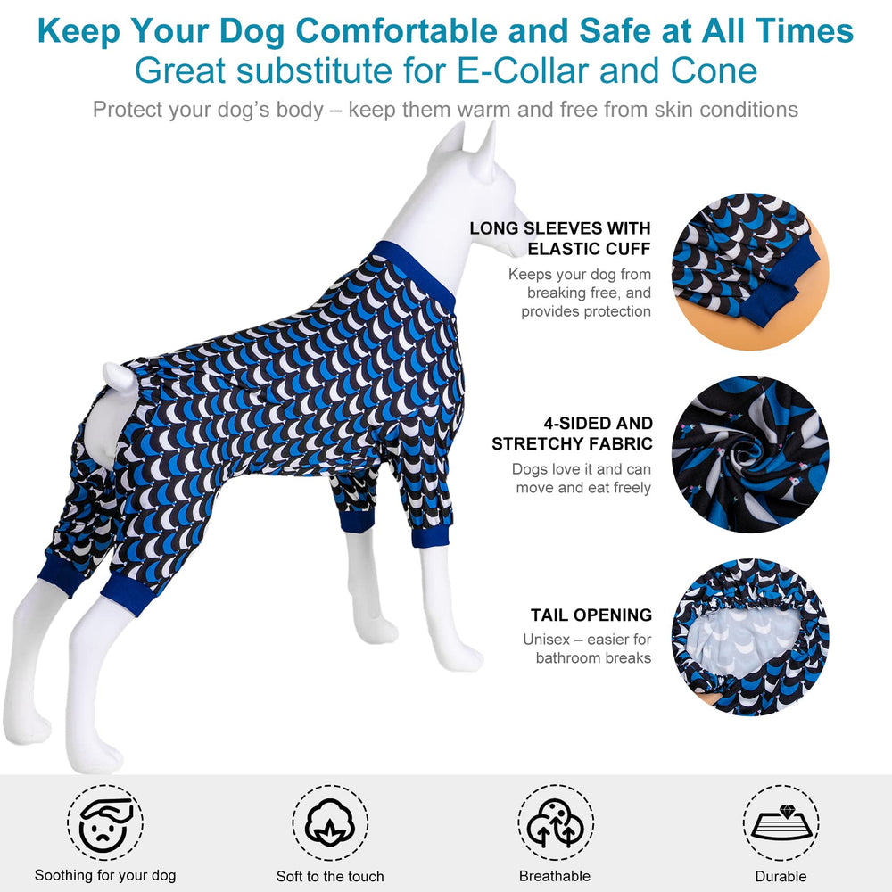 LovinPet pijama para perro grande, ajuste cómodo para movilidad y descanso.