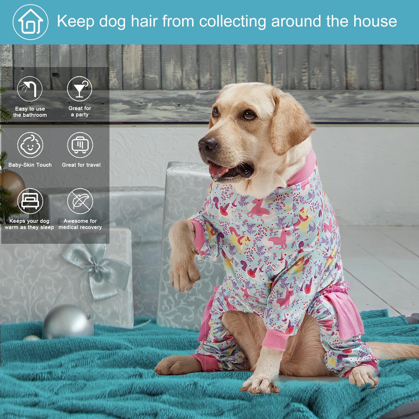 LovinPet pijama grande, ayuda a mantener el pelaje recogido durante el día