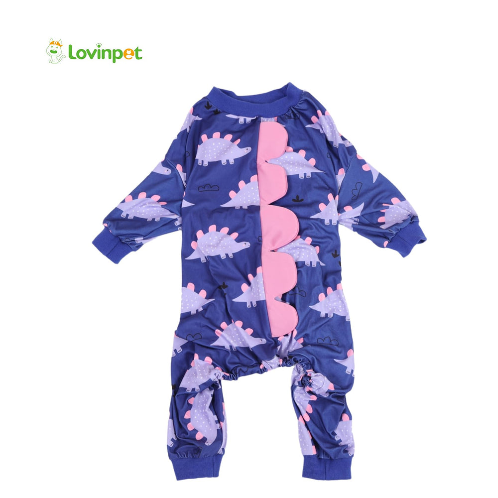 LovinPet Pijama para perro grande: estampado Dino para fotos y juego