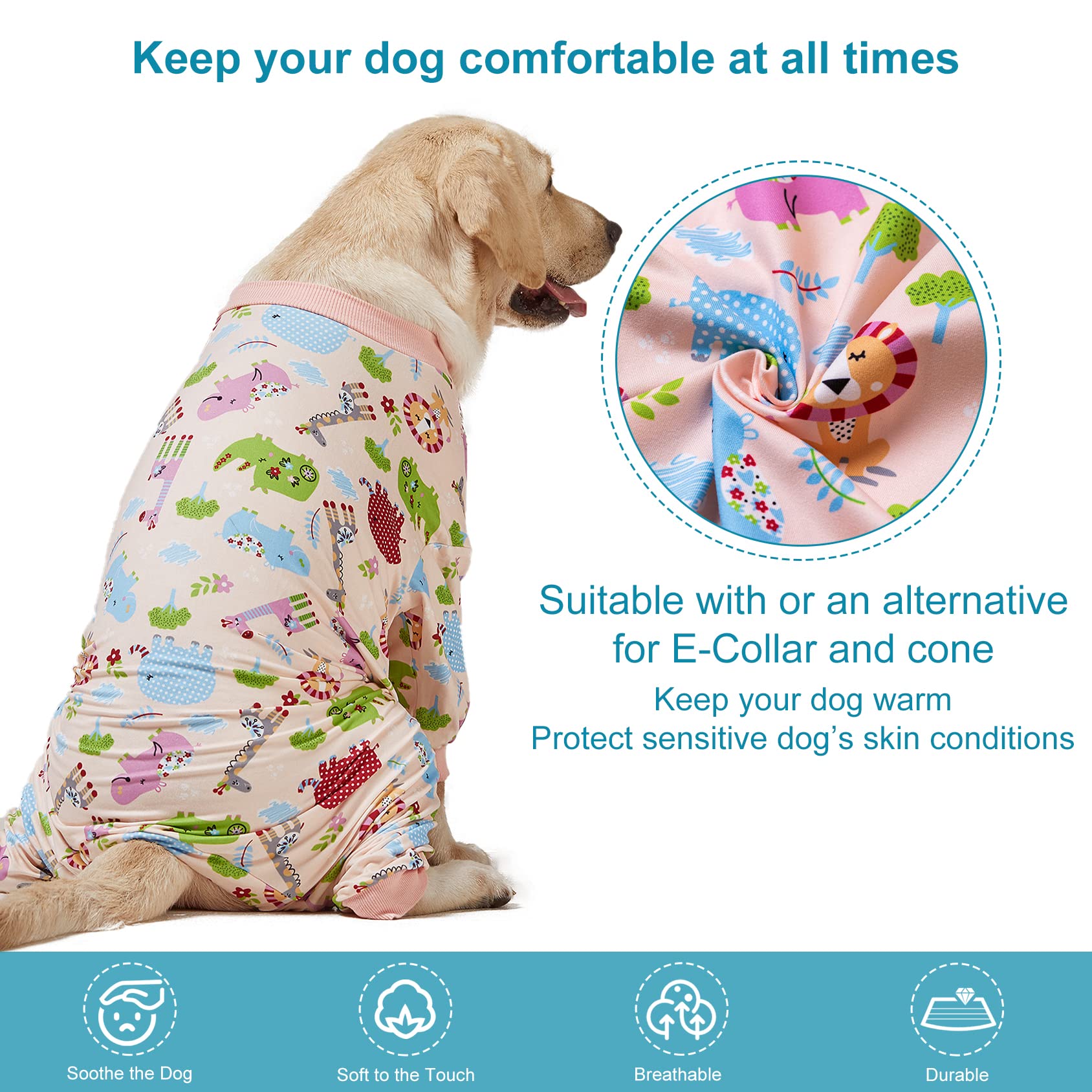 LovinPet pijama grande fácil de poner y quitar para mascotas.