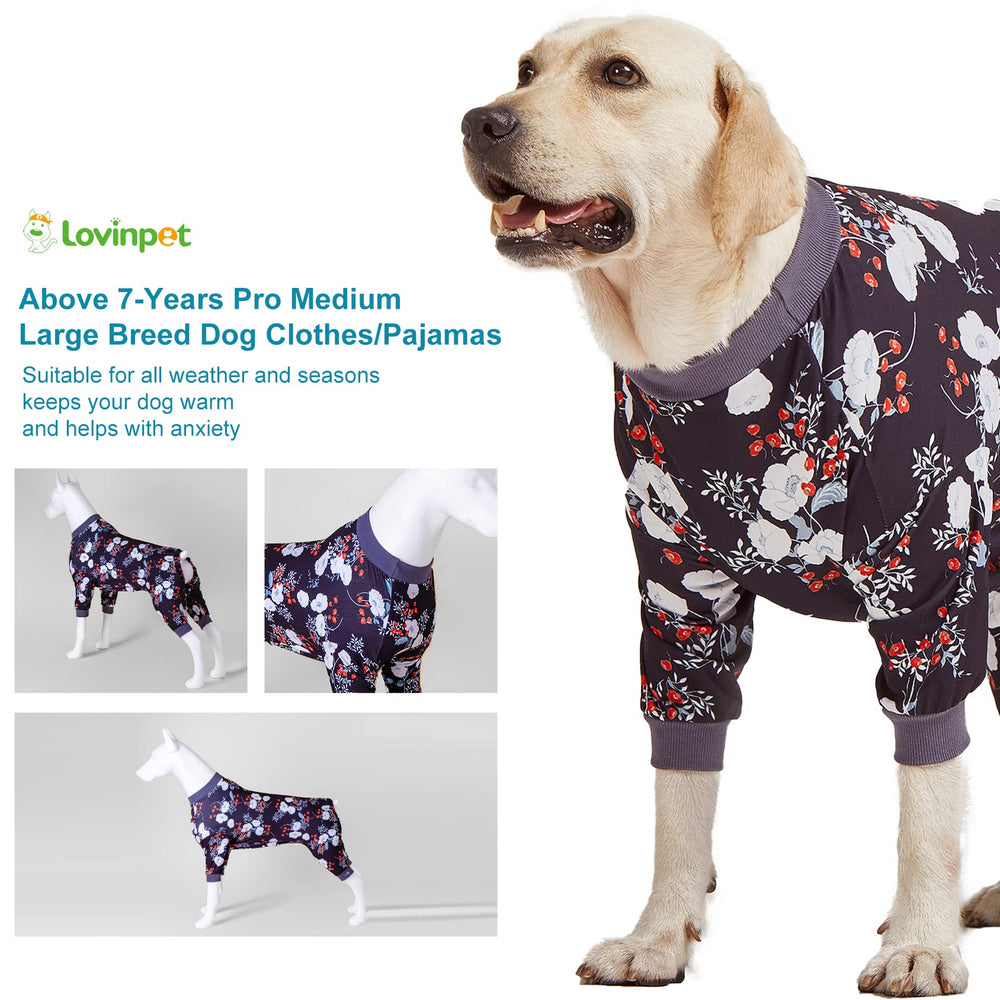 LovinPet pijama para perros grandes, protección ligera contra lamidos durante salidas.