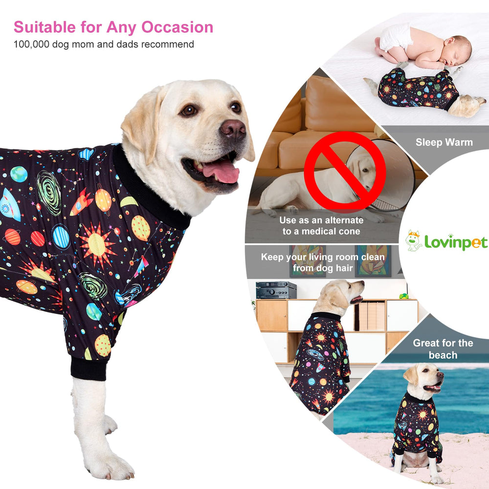 LovinPet pijama grande para perros, uso interior/exterior, protección y comodidad.