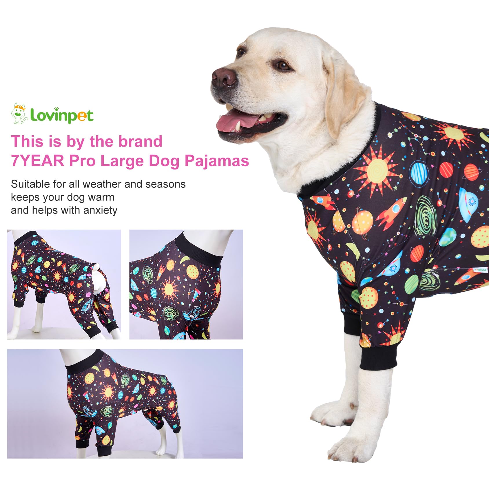 LovinPet pijama para perro grande, ideal para fotos y paseos.