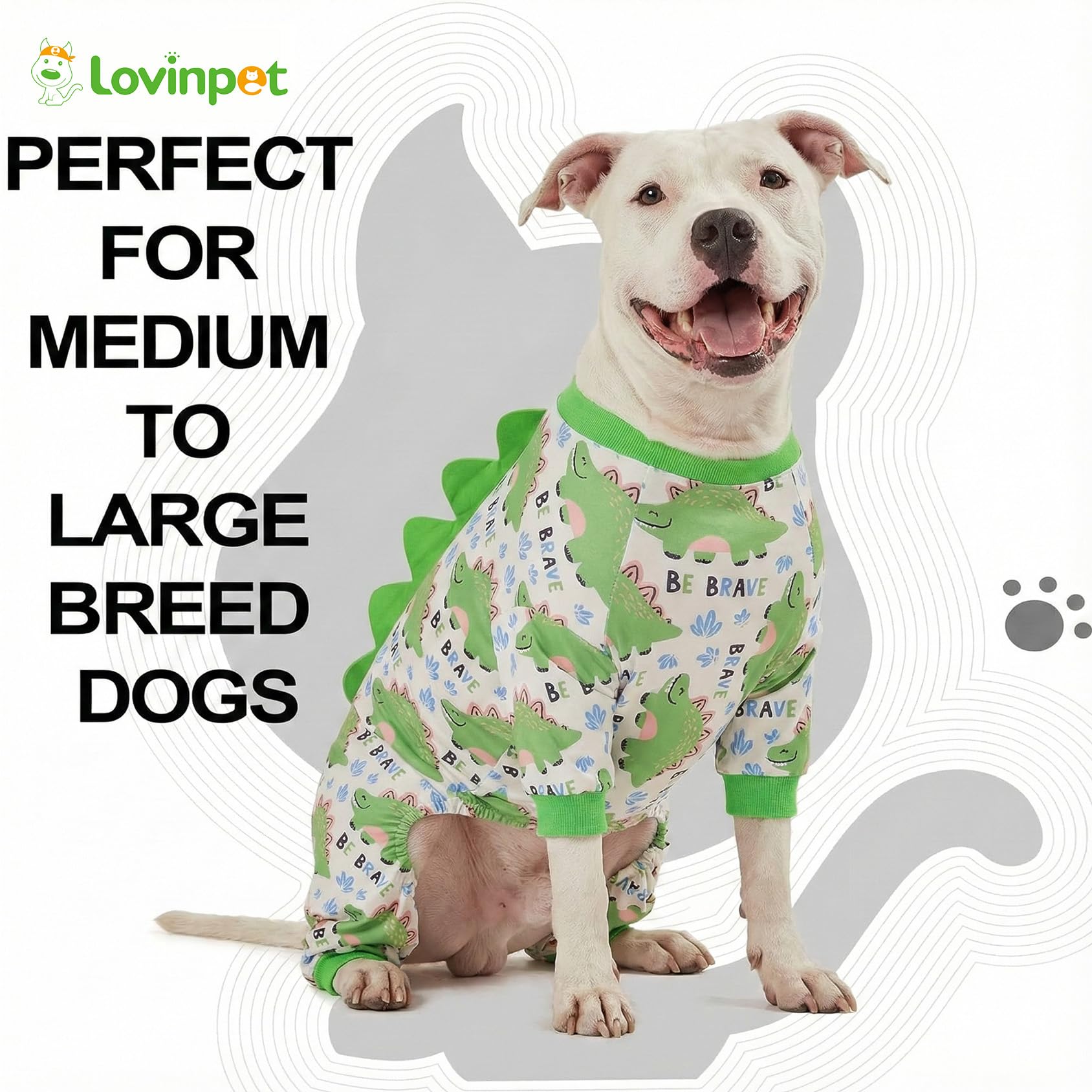 LovinPet pijama perro grande puesta rápida para uso diario