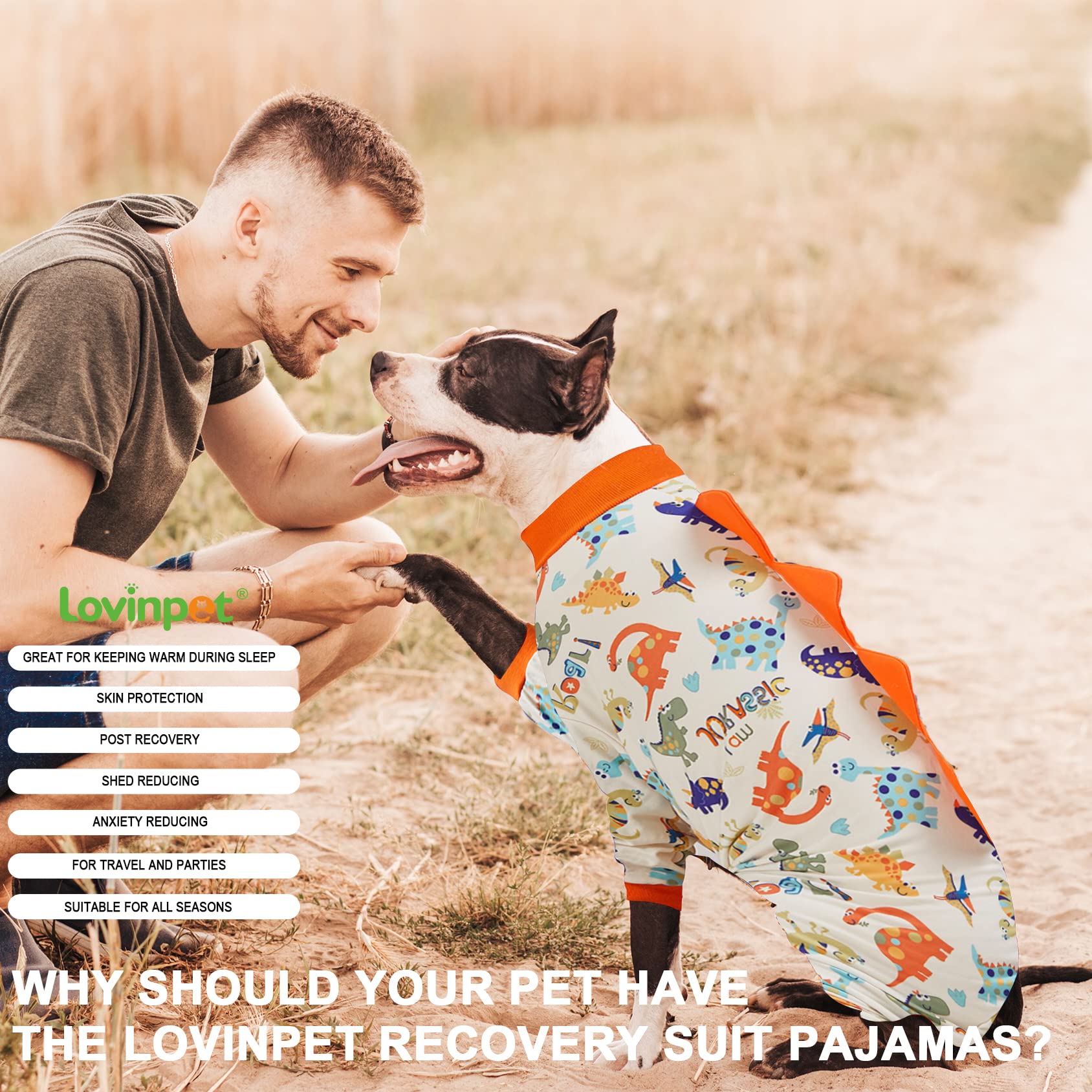 LovinPet pijama para perro grande, protección UV y confort en exterior