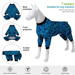 LovinPet pijama para perro grande, protección solar para días soleados y actividades al aire libre.