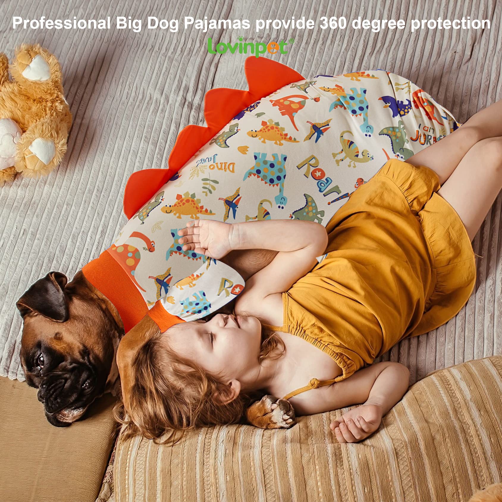 LovinPet pijama para perro grande, ideal para recuperación postoperatoria sin irritación
