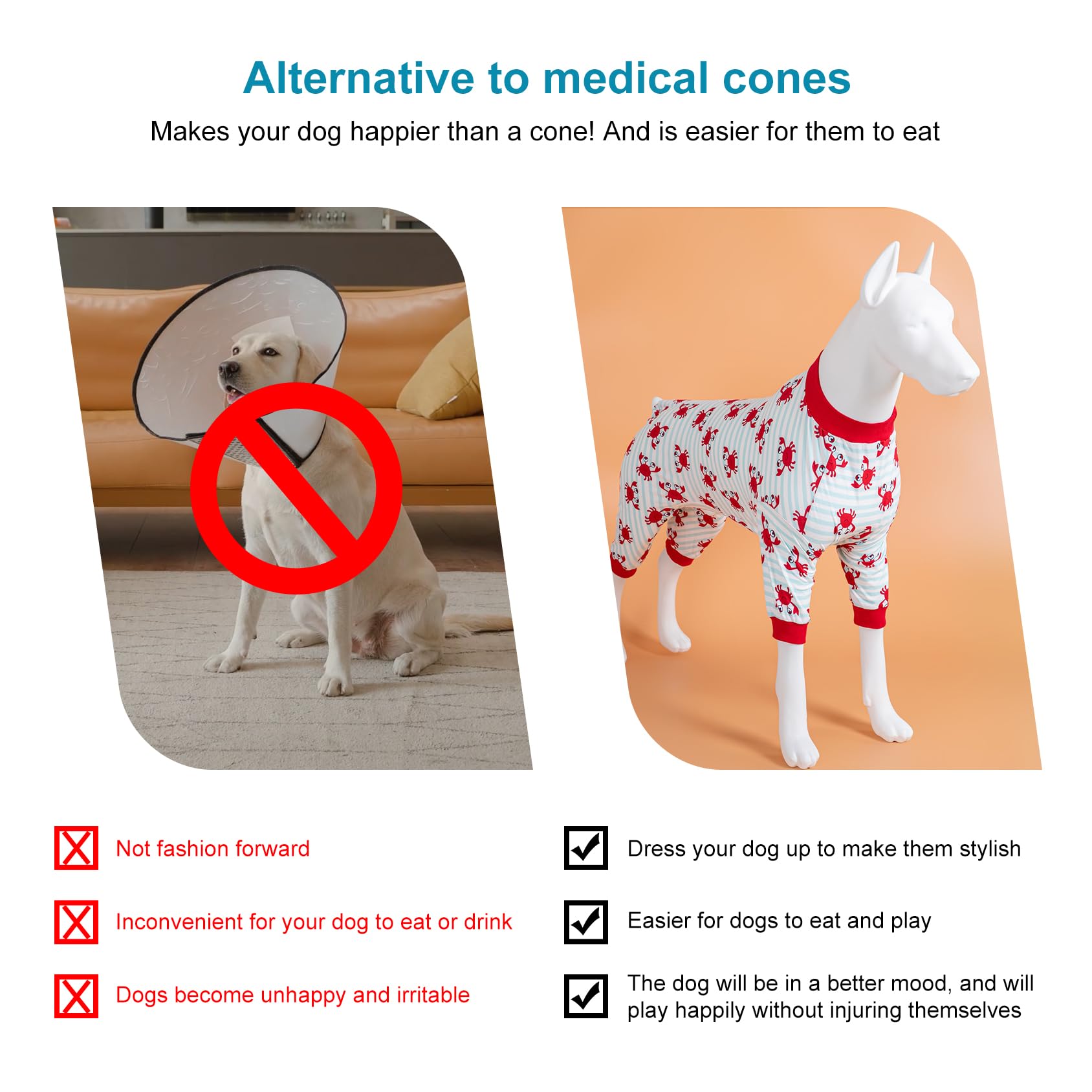 lovinpet pijama para perro grande, talla de referencia 95 libras para ajuste cómodo