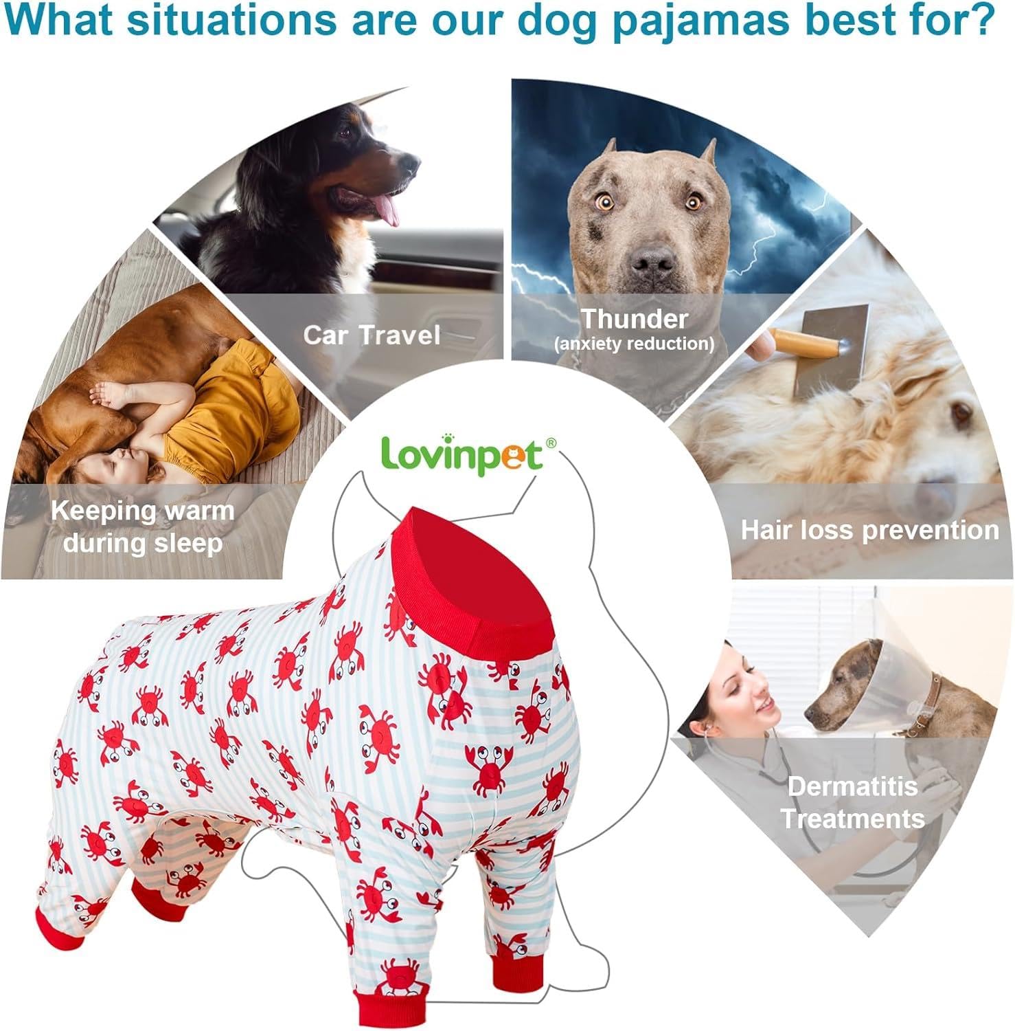 lovinpet pijama para perro grande, adecuado para interiores y salidas al aire libre