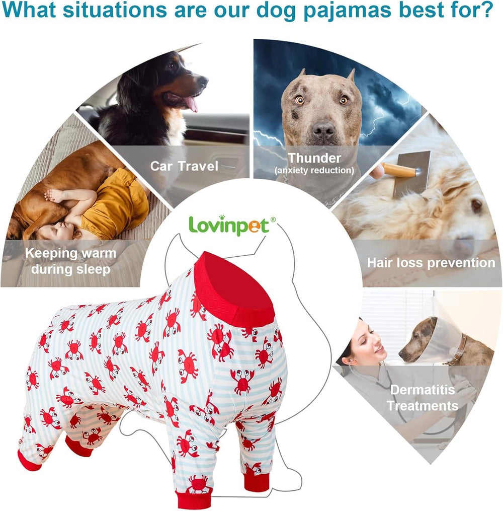 lovinpet pijama para perro grande, adecuado para interiores y salidas al aire libre