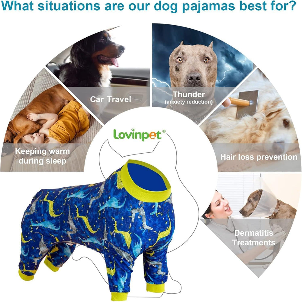 LovinPet pijama para perros grandes, uso interior y exterior seguro.