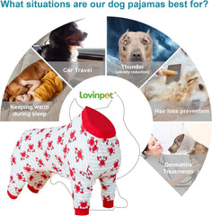 lovinpet pijama para perro grande, adecuado para interiores y salidas al aire libre