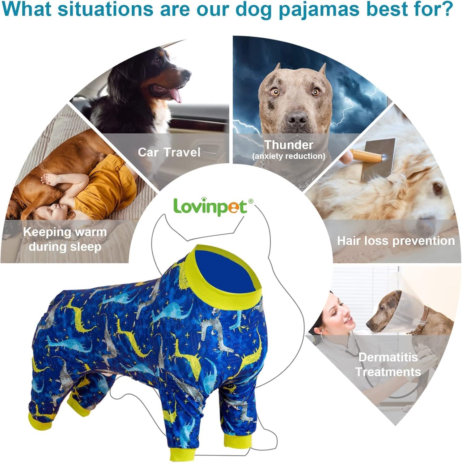LovinPet pijama lavable a máquina, fácil de limpiar tras uso diario.