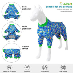 LovinPet pijama con protección UV para perros al aire libre.