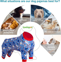LovinPet pijama con protección UV para perro grande, mantiene la piel protegida