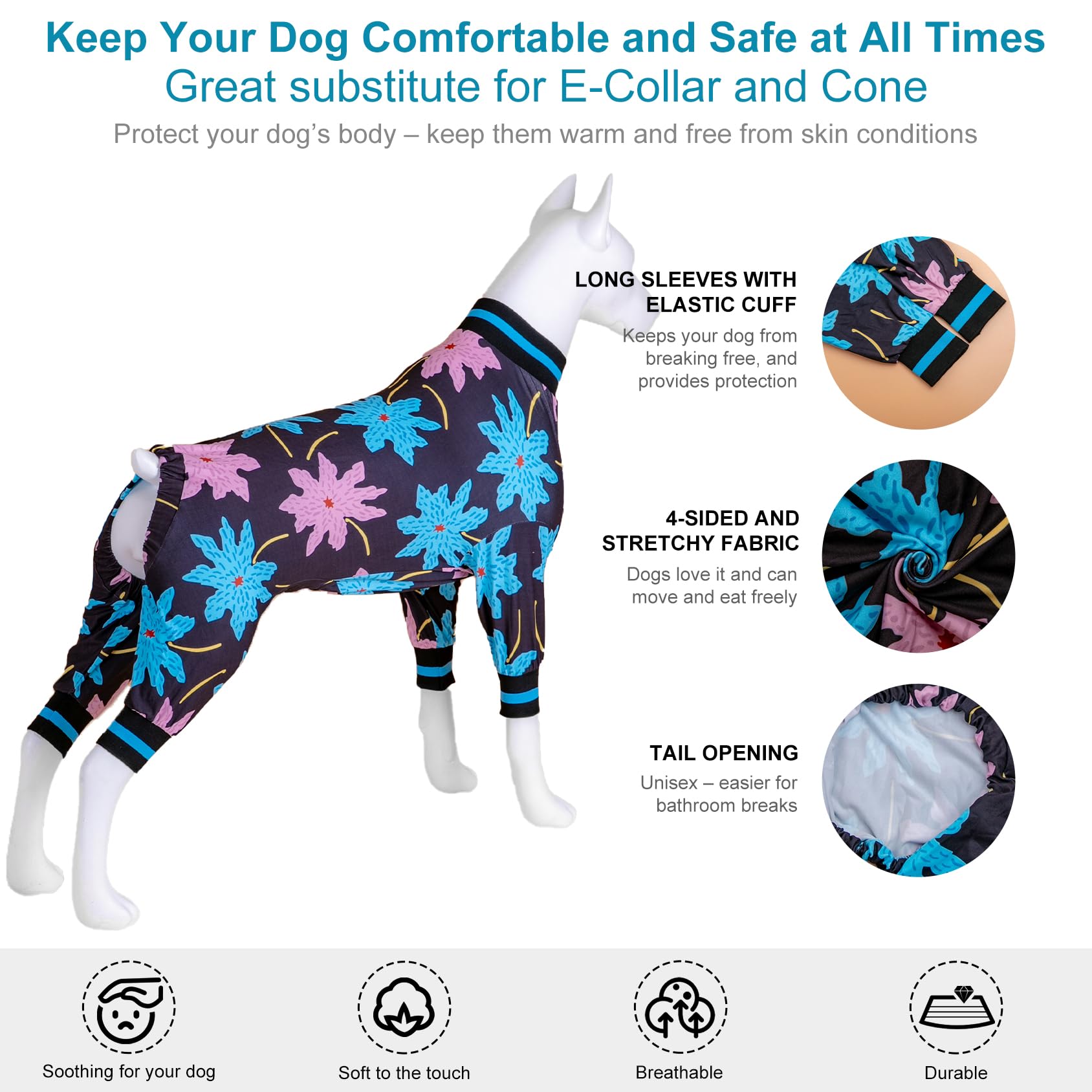 LovinPet pijama todo el año: comodidad ligera y elasticidad para climas variados.