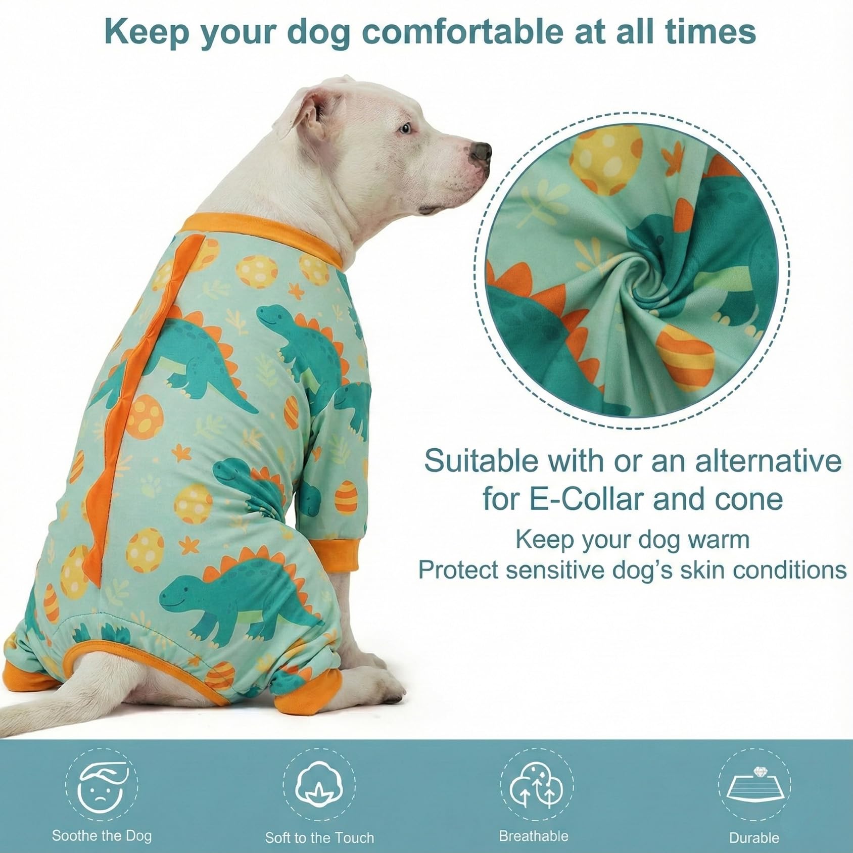 LovinPet pijama fácil de poner y quitar para perros grandes