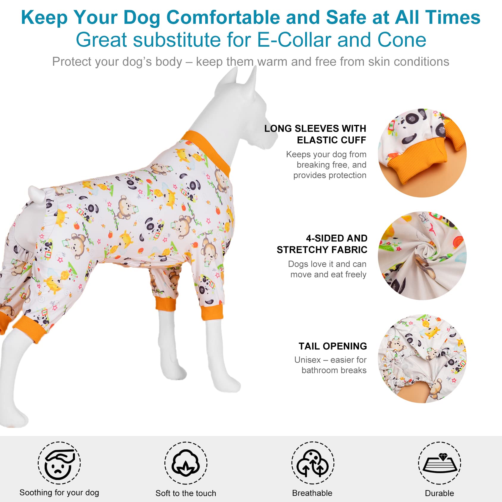 LovinPet Pijamas lavado fácil y secado rápido para uso diario