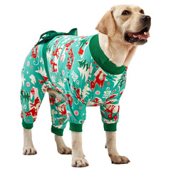 LovinPet pijamas navidad perro grande pitbull: abriga y facilita sesiones de fotos festivas