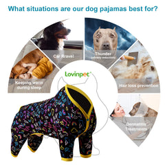 LovinPet pijama azul con ajuste cómodo en la cadera, ideal para uso diario.