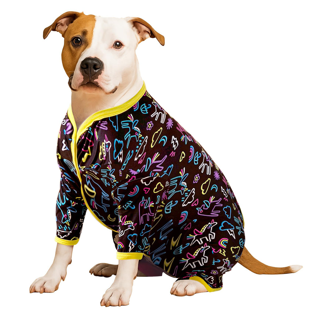 LovinPet pijama para perro grande en azul con diseño pullover, cómodo para diario.